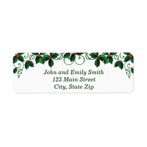 Christmas Return Address Labels Zazzle