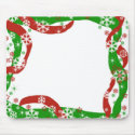 Christmas Ribbon and Snowflake template mousepads