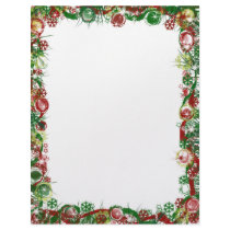 Christmas Ribbon Ball border letterhead by patsarts Christmas Ribbon Ball border letterhead