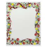 Christmas Ribbon Garland Border Customized Letterhead