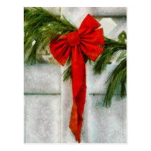 Christmas - Ribbon Postcard