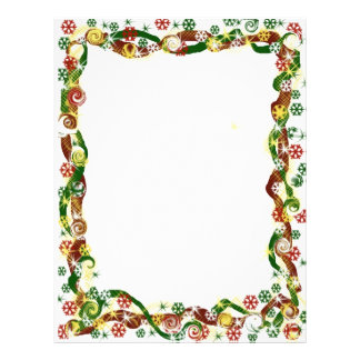 Christmas Border Letterhead | Zazzle