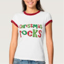Christmas Rocks In Red and Green t-shirts