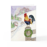 Christmas Rooster Card