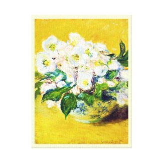 Christmas Roses Claude Monet flowers floral paint Gallery Wrap Canvas