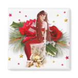 Christmas Roses, magnet