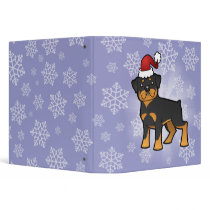 Christmas Rottweiler 3 Ring Binders
