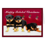 Christmas Rottweiler puppies Cards