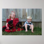 Christmas Rottweilers Poster