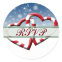 Christmas RSVP Holiday RSVP Hearts Envelope stickers