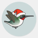 Christmas Ruby-throated Hummingbird Sticker
