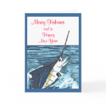 Christmas Sailfish Jumps Greeting Cards