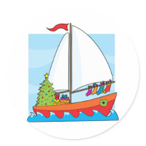Christmas Sailing stickers by mariabellimages Christmas Sailing stickers