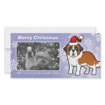 Christmas Saint Bernard Photo Card