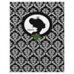 Christmas Salon Flyer Beauty Damask Black Crown