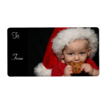 Christmas Santa Baby Gift Tag Label