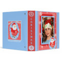 Christmas Santa Blue Photo Scrapbook Binder