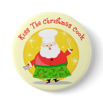 Christmas Santa Chef buttons by jamiecreates1 Christmas Santa Chef buttons