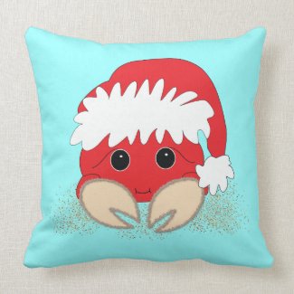 Christmas Santa Crab Pillow