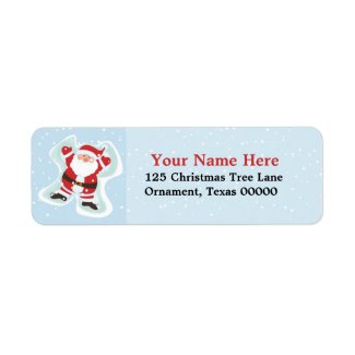 Christmas Santa Custom Return Address Labels label