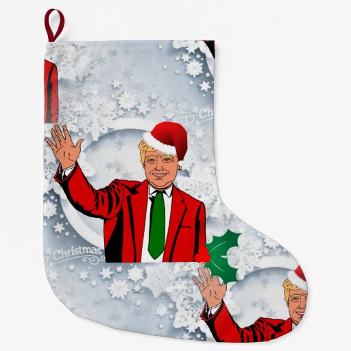 christmas santa donald trump xmas stocking large christmas stocking