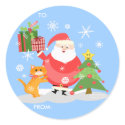 Christmas Santa Gift Tag Stickers