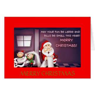 CHRISTMAS SANTA GREETINGS CARD