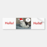 Christmas Santa Hat Kitty-cat Bumper Sticker