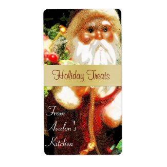 Christmas Santa Kitchen Treat Baking Label label