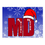 CHRISTMAS SANTA MD - MEDICAL DOCTOR POST CARDS