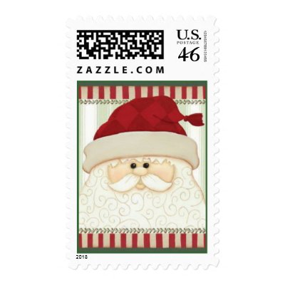 Christmas Santa postage stamp