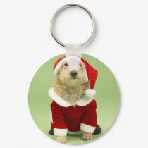 Christmas Santa Puppy keychains