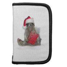 Christmas Santa Raccoon Bandit Folio Planner