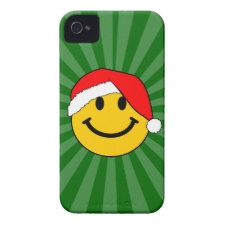 Christmas Santa Smiley Face Case-Mate iPhone 4 Case