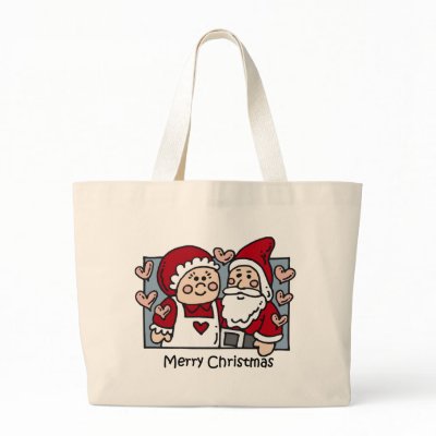 Christmas Santa totebag by tshirtfun
