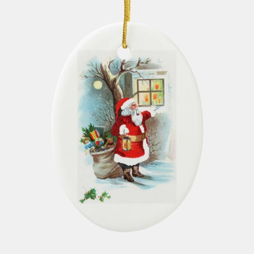 christmas santa window peep ornament zazzle christmas santa window peep ornament zazzle