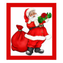 Christmas Santa with Gift posters