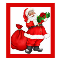 Christmas Santa with Gift posters by Spice Christmas Santa with Gift posters