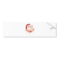 Christmas savings piggy bank bumper stickers