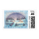 CHRISTMAS SCENE by SHARON SHARPE postage by sharonsharpe CHRISTMAS SCENE by SHARON SHARPE postage