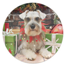 Christmas - Schnauzer - Abby Plate