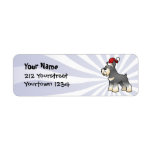 Christmas Schnauzer Custom Return Address Label