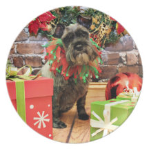 Christmas - Schnauzer - Fenway Party Plate