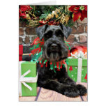 Christmas - Schnauzer - Fergie Greeting Card