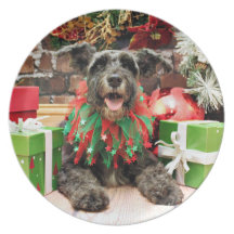 Christmas - Schnauzer - Molly Party Plate