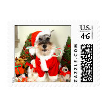 Christmas Schnauzer postage by AngelaMini Christmas Schnauzer postage
