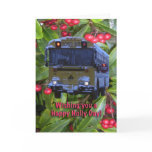 Christmas School Bus Greeting Card.