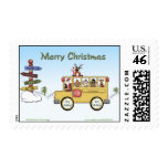 Christmas School Bus Postage
