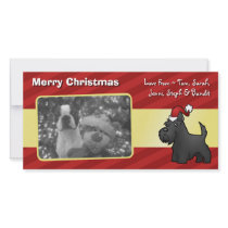 Christmas Scottish Terrier Custom Photo Card
