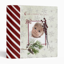 christmas scrapbook/ photo album. vinyl binders